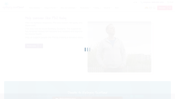 Screenshot of the Epilepsy Action Scotland - K/A Epilepsy Scotland website