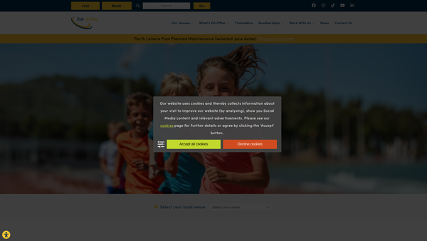 Screenshot of the Live Active Leisure Limited website
