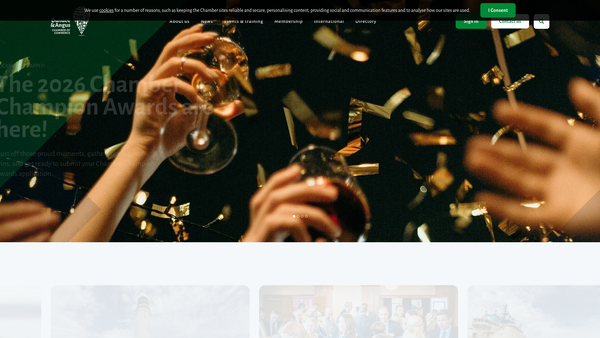 Screenshot of the Dundee Chamber Of Commerce -George R Donald Medal Fund website