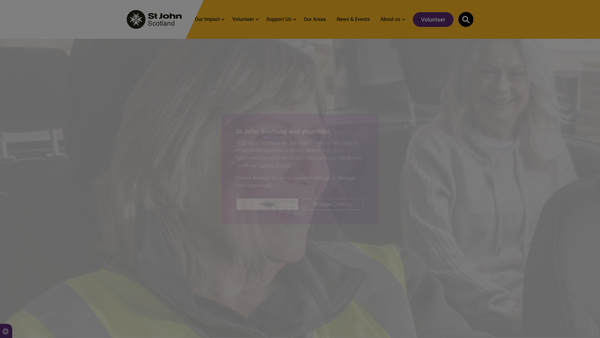 Screenshot of the The Residuary of St John Scotland website