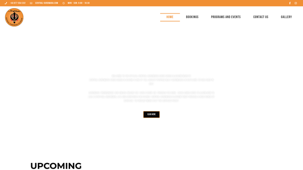 Screenshot of the Central Gurdwara Singh Sabha - Glasgow website