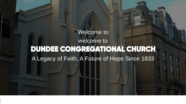 Screenshot of the Dundee Congregational Church website