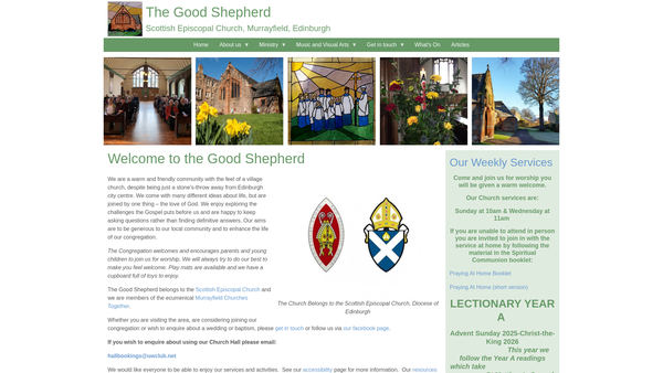Screenshot of the Episcopal Church Of The Good Shepherd website
