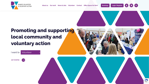 Screenshot of the Dundee Volunteer and Voluntary Action website