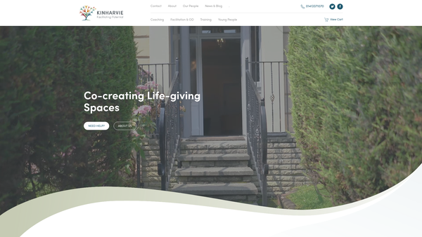Screenshot of the Kinharvie website