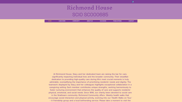 Screenshot of the Richmond House Crieff website
