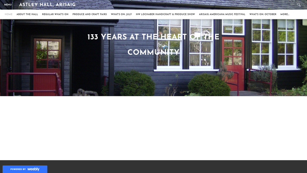 Screenshot of the Astley Hall Trust website