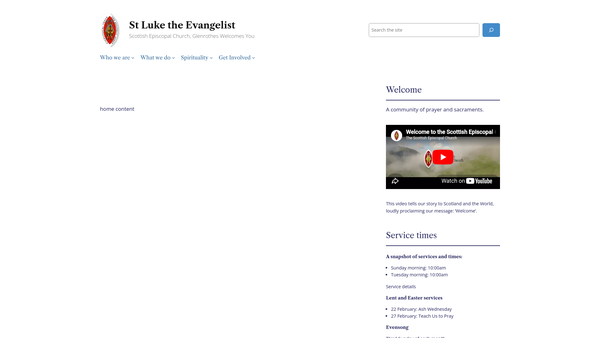 Screenshot of the St Lukes Episcopal Church: Glenrothes website