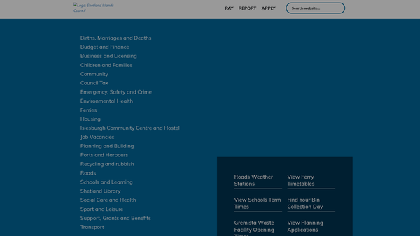 Screenshot of the Zetland Educational Trust Schemes 1961 to 1965 website