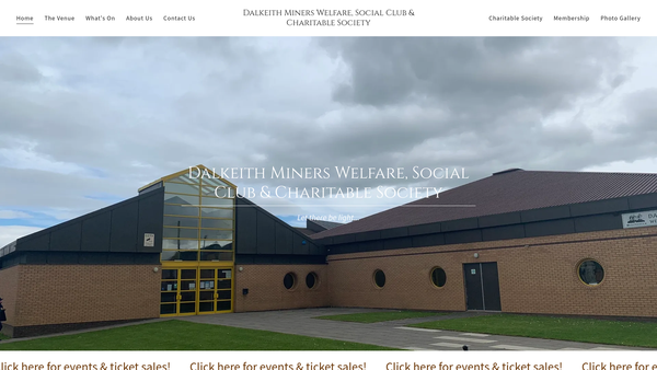 Screenshot of the Dalkeith Miners' Charitable Society website