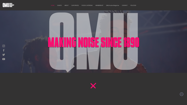 Screenshot of the Queen Margaret Union website