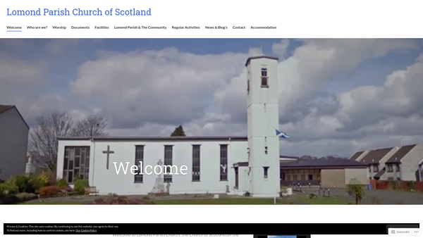 Screenshot of the Lomond Parish Church of Scotland website