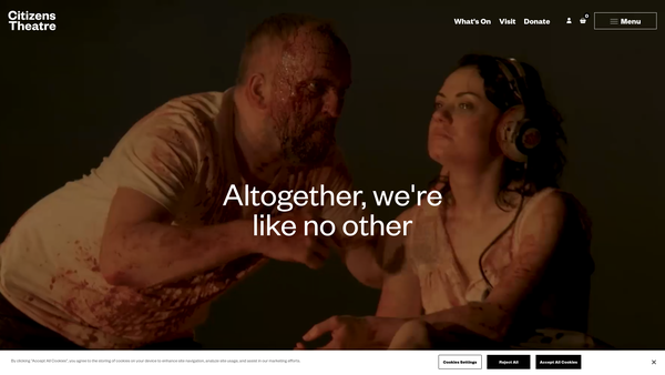 Screenshot of the The Citizens Theatre Ltd website