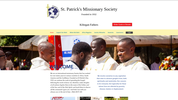 Screenshot of the St Patrick's Missionary Society Scotland website
