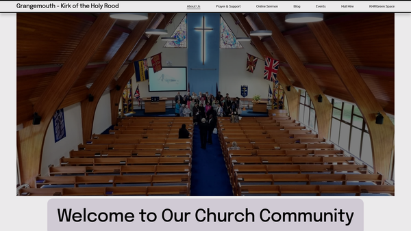 Screenshot of the Grangemouth, Kirk Of The Holy Rood, Church of Scotland website