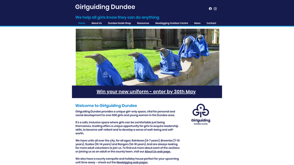 Screenshot of the City of Dundee Guide Association website
