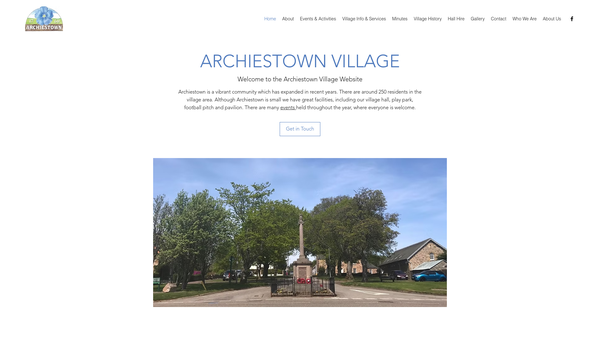 Screenshot of the Archiestown Village Council website