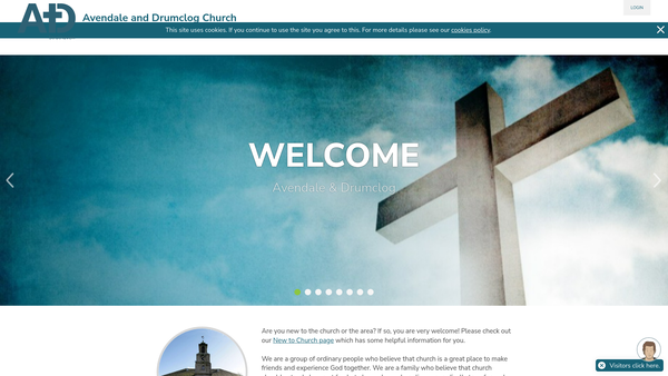 Screenshot of the Strathaven Avendale Old And Drumclog Memorial Parish Church of Scotland website