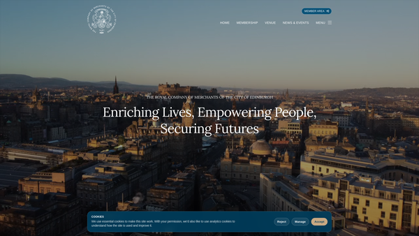 Screenshot of the The Merchant Company Endowments Trust website