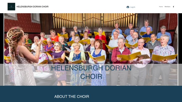Screenshot of the Helensburgh Dorian Choir website