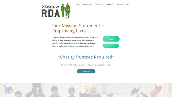 Screenshot of the Glasgow Group Of The Riding For The Disabled Assoc website