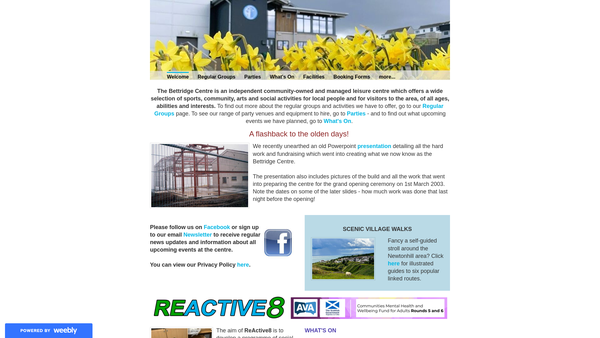 Screenshot of the Newtonhill Community Hall Assoc website
