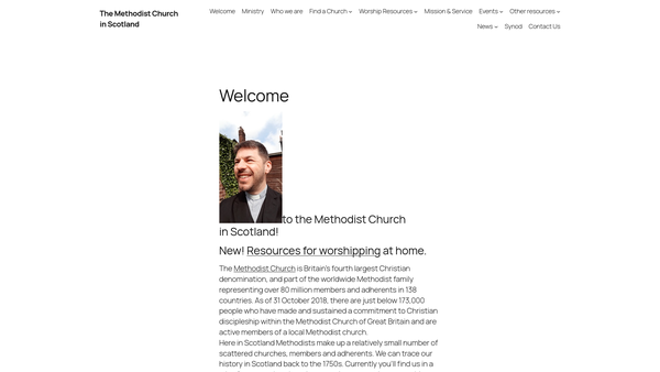 Screenshot of the Scotland Methodist Circuit website