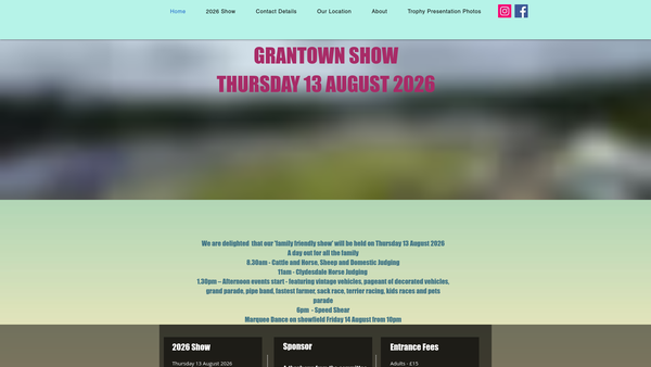 Screenshot of the Strathspey Farmers Club website