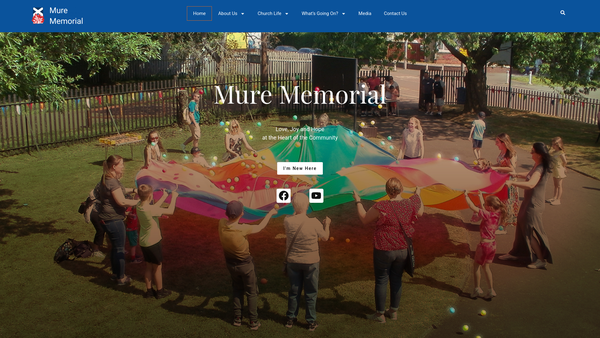 Screenshot of the Glasgow: Mure Memorial Church of Scotland website