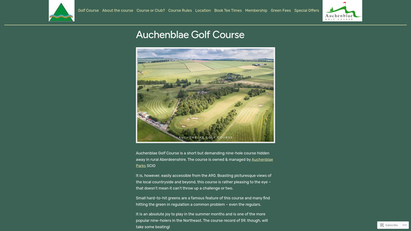 Screenshot of the Auchenblae Parks Committee website
