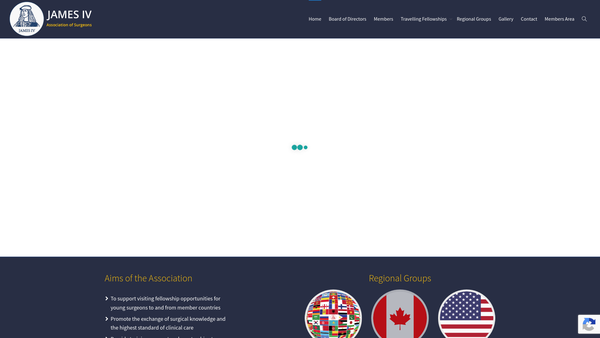 Screenshot of the James IV Association Of Surgeons Fund Of The United Kingdom website