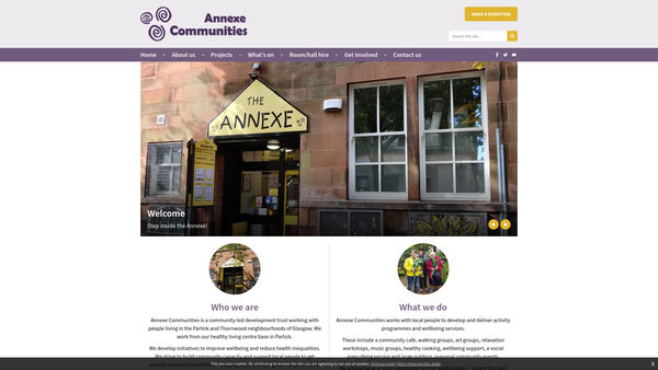 Screenshot of the Annexe Communities website