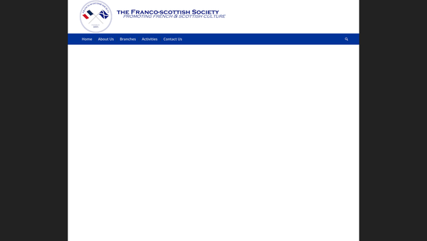 Screenshot of the Franco-Scottish Society Of Scotland website