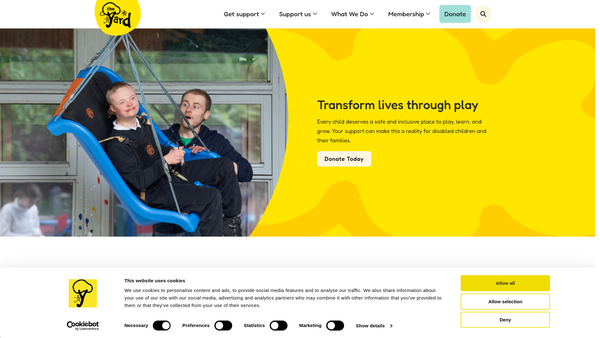 Screenshot of the Scotland Yard Adventure Centre website