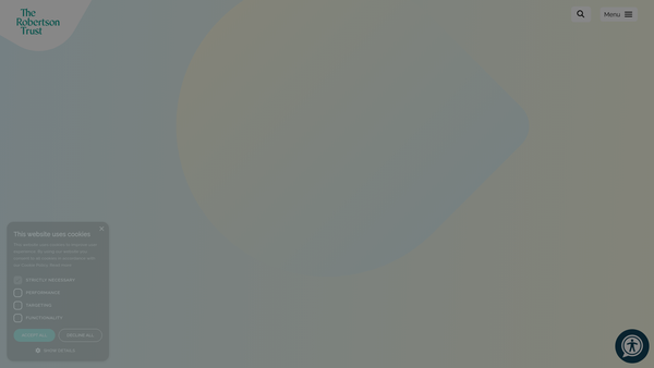 Screenshot of the Robertson Trust website