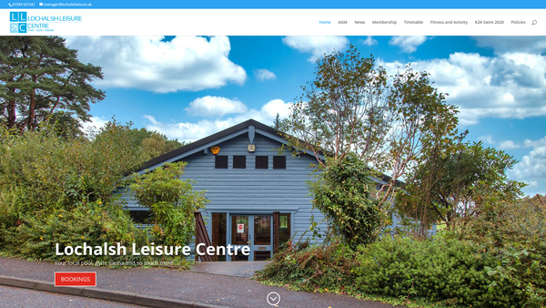 Screenshot of the Lochalsh & Skye Swimming Pool Association website