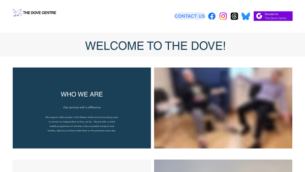 Screenshot of the The Dove Centre (SCIO) website