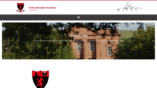 Screenshot of the Kirkcudbright Academy School Fund website