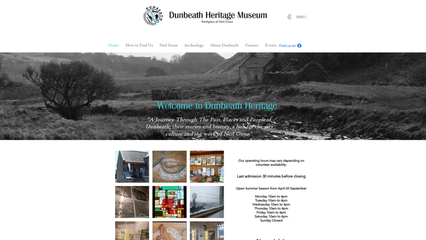 Screenshot of the Dunbeath Preservation Trust website
