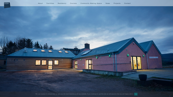 Screenshot of the Scottish Sculpture Workshop website
