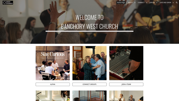 Screenshot of the Banchory-Ternan West Parish Church of Scotland website