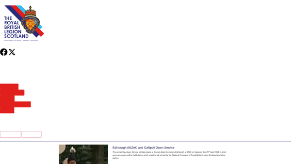 Screenshot of the Royal British Legion Scotland SCIO website