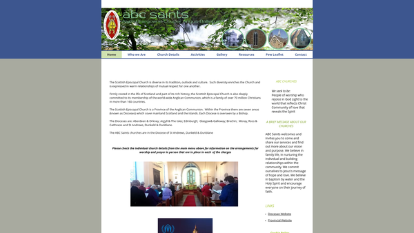 Screenshot of the St Catharines Episcopal Church: Blairgowrie website