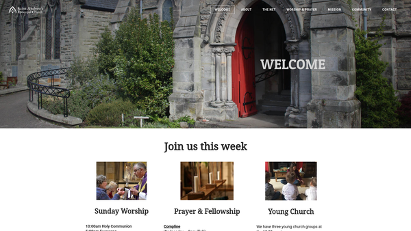 Screenshot of the St Andrews Episcopal Church: St Andrews website