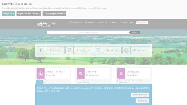 Screenshot of the Strathbrock Community Centre Association website