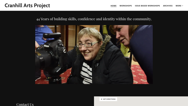 Screenshot of the Cranhill Arts Project website