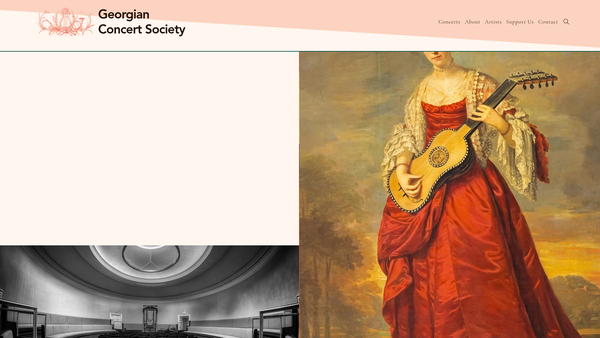 Screenshot of the Georgian Concert Society website