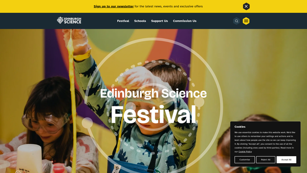 Screenshot of the Edinburgh Science Foundation Ltd. website