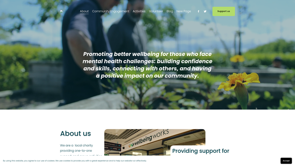 Screenshot of the Wellbeing Works, Dundee website