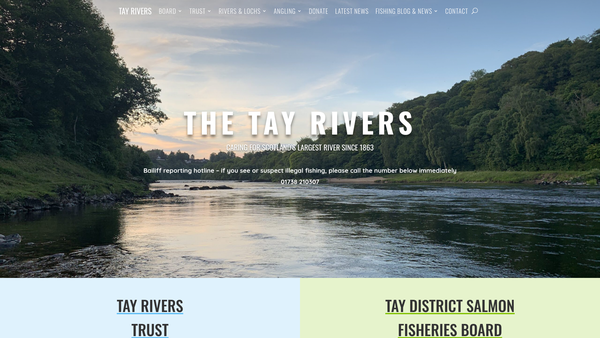 Screenshot of the Tay Rivers Trust LTD website